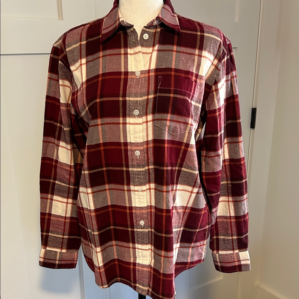 J. Crew Factory Flannel Plaid Button Down Shirt NWT